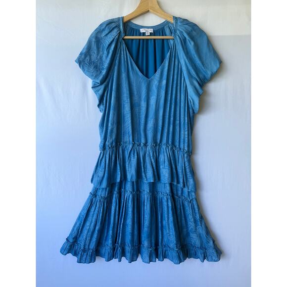 Current Air Dresses & Skirts - Current Air Blue Tiered Midi Dress- Size Medium